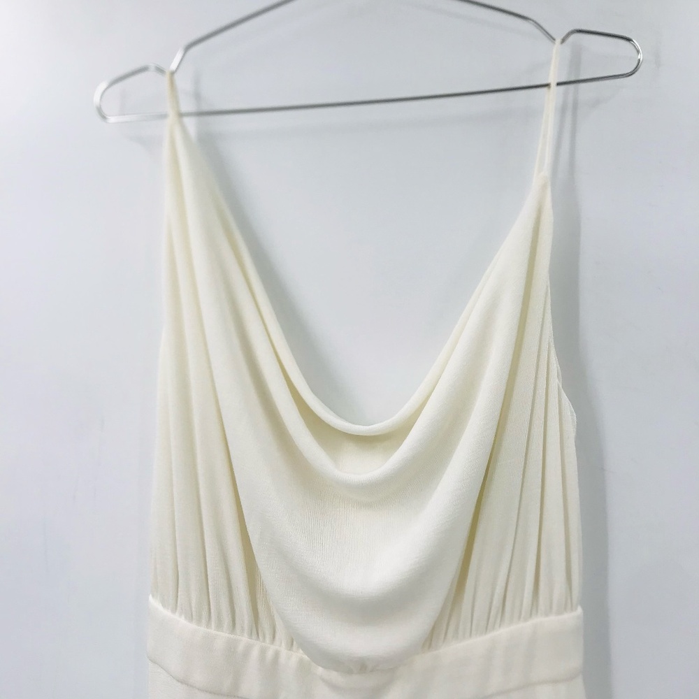 Misha Moyra Pantsuit Cowl Neck Jumpsuit Ivory Size 8 - Picture 4 of 13